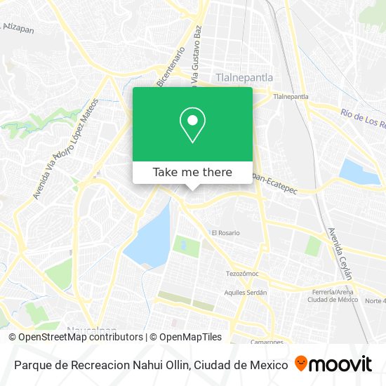 Parque de Recreacion Nahui Ollin map