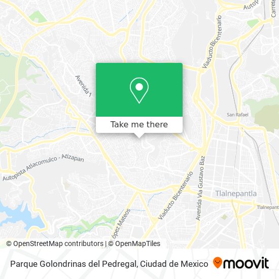 Mapa de Parque Golondrinas del Pedregal