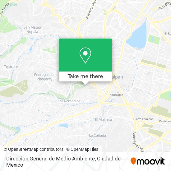 Mapa de Dirección General de Medio Ambiente