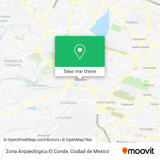 Zona Arqueológica El Conde map