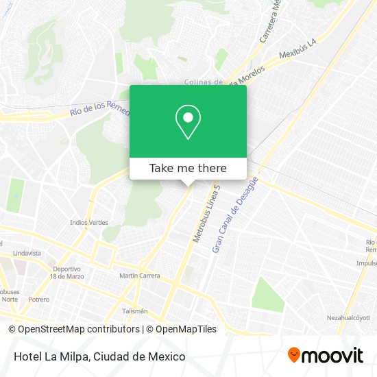 Hotel La Milpa map