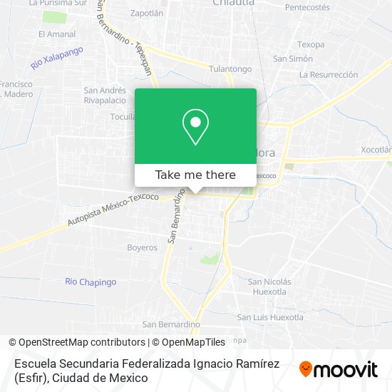 Mapa de Escuela Secundaria Federalizada Ignacio Ramírez (Esfir)