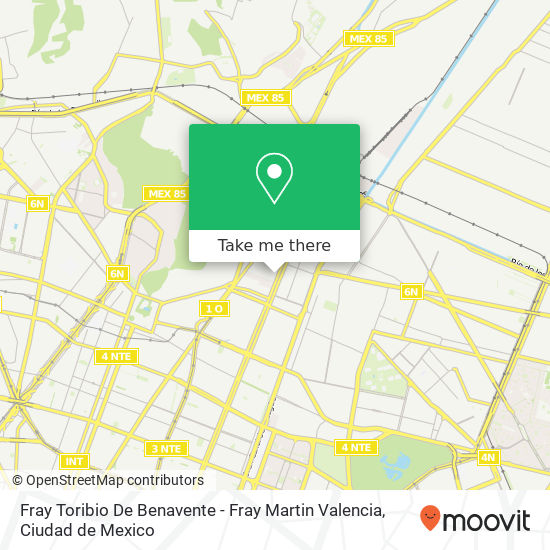 Fray Toribio De Benavente - Fray Martin Valencia map