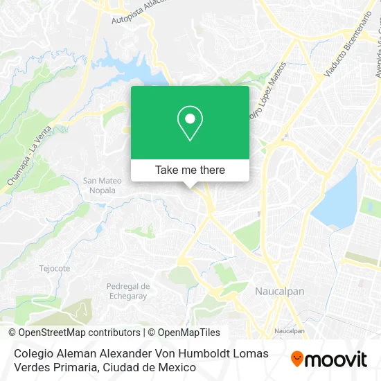 Mapa de Colegio Aleman Alexander Von Humboldt Lomas Verdes Primaria
