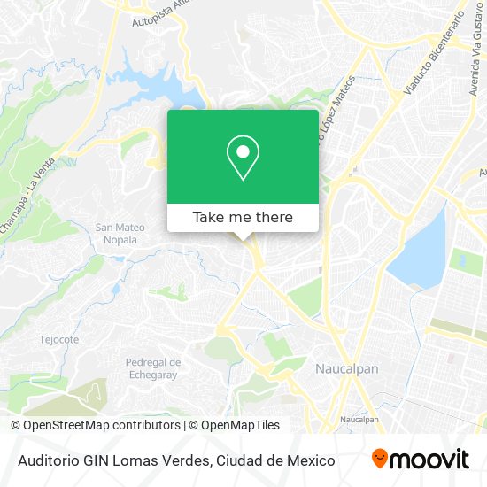 Mapa de Auditorio GIN Lomas Verdes