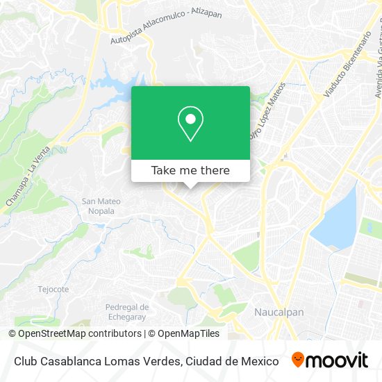 How to get to Club Casablanca Lomas Verdes in Atizapán De Zaragoza by Bus  or Metro?