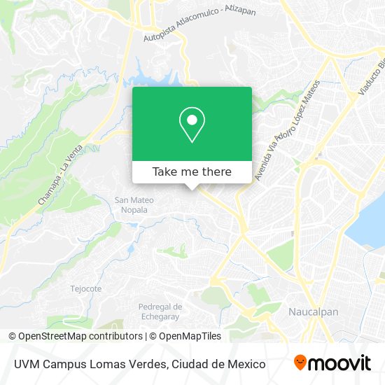 UVM Campus Lomas Verdes map