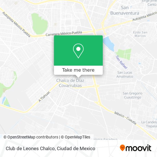 How to get to Club de Leones Chalco in Ixtapaluca by Bus?