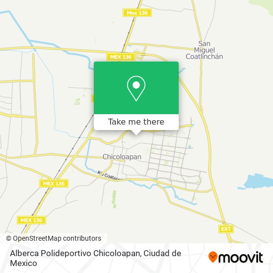 Mapa de Alberca Polideportivo Chicoloapan