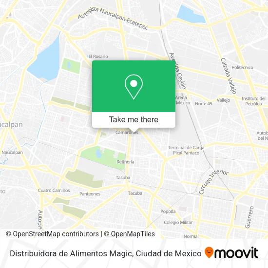 Mapa de Distribuidora de Alimentos Magic