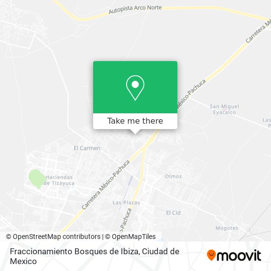 Mapa de Fraccionamiento Bosques de Ibiza
