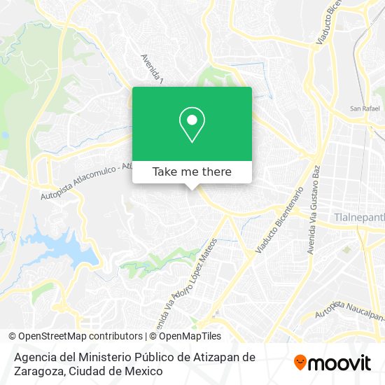 Mapa de Agencia del Ministerio Público de Atizapan de Zaragoza