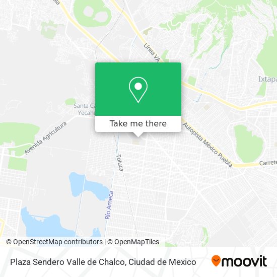 Plaza Sendero Valle de Chalco map