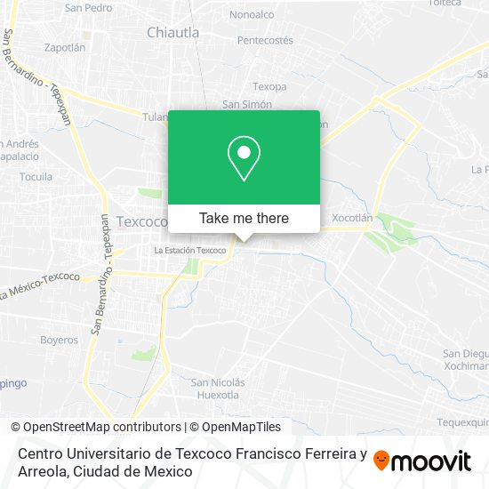 Centro Universitario de Texcoco Francisco Ferreira y Arreola map