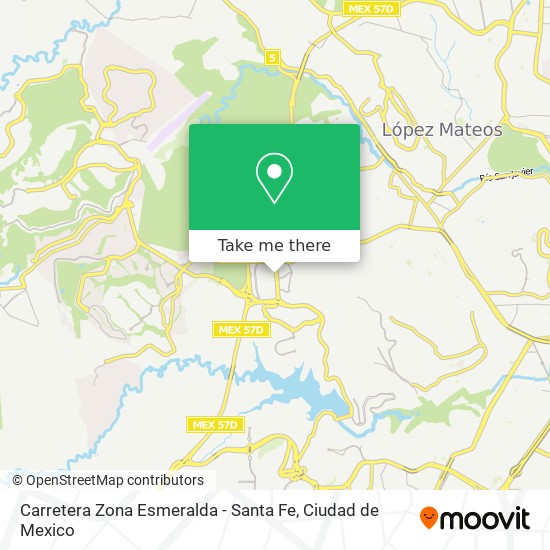 Mapa de Carretera Zona Esmeralda - Santa Fe