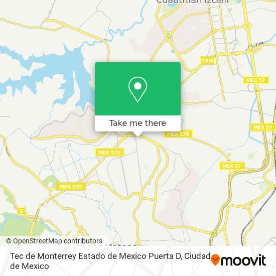 Tec de Monterrey Estado de Mexico Puerta D map