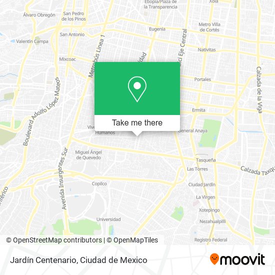 Mapa de Jardín Centenario