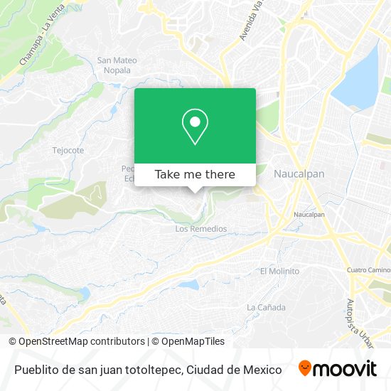 Mapa de Pueblito de san juan totoltepec