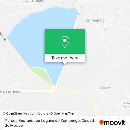 Mapa de Parque Ecoturistico Laguna de Zumpango