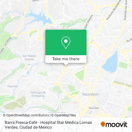 Mapa de Barra Fresca Café - Hospital Star Médica Lomas Verdes