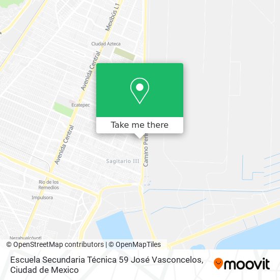 Mapa de Escuela Secundaria Técnica 59 José Vasconcelos