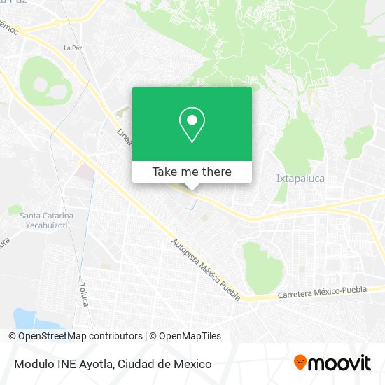 Modulo INE Ayotla map