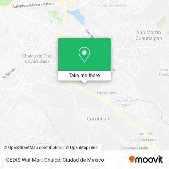 CEDIS Wal-Mart Chalco map