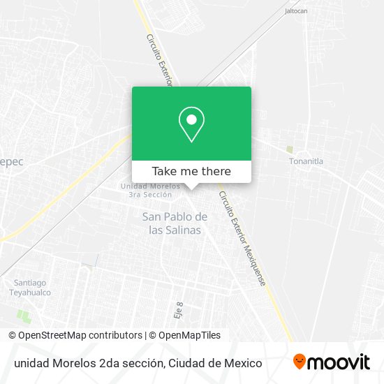 Mapa de unidad Morelos 2da sección