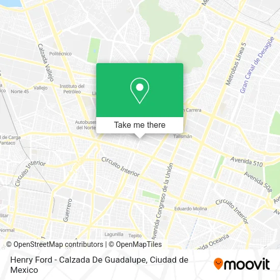 Mapa de Henry Ford - Calzada De Guadalupe