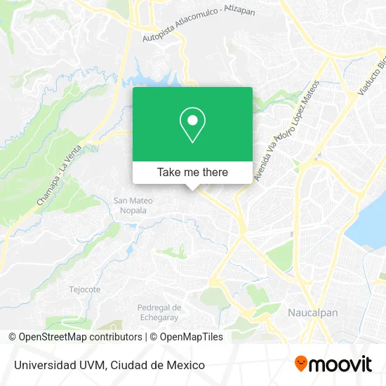 Universidad UVM map