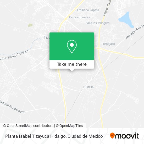 Planta Isabel Tizayuca Hidalgo map