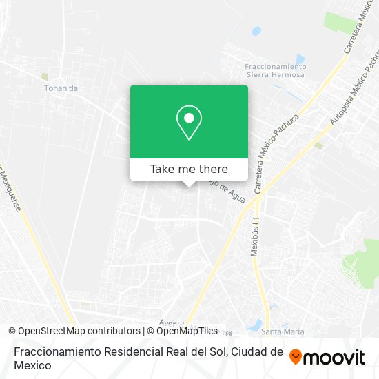 Fraccionamiento Residencial Real del Sol map