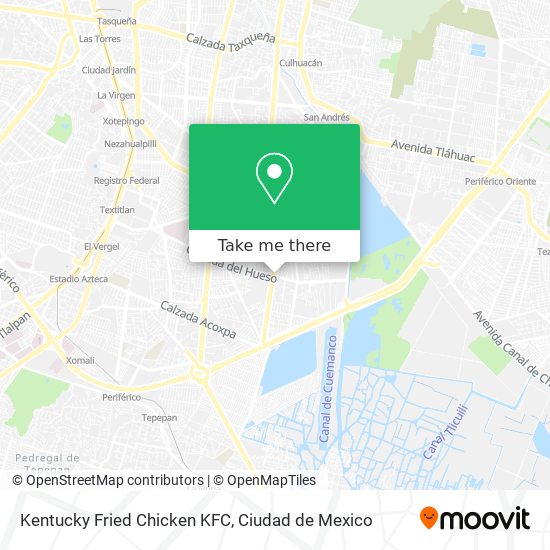 Kentucky Fried Chicken KFC map