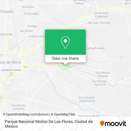 Parque Nacional Molino De Las Flores map
