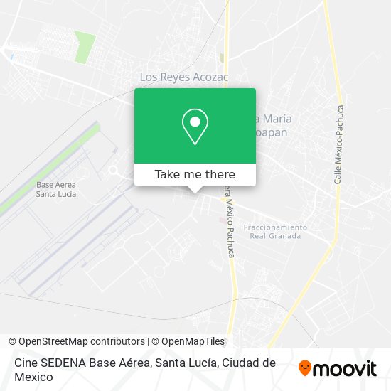 Cine SEDENA Base Aérea, Santa Lucía map