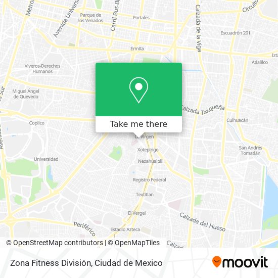 Zona Fitness División map