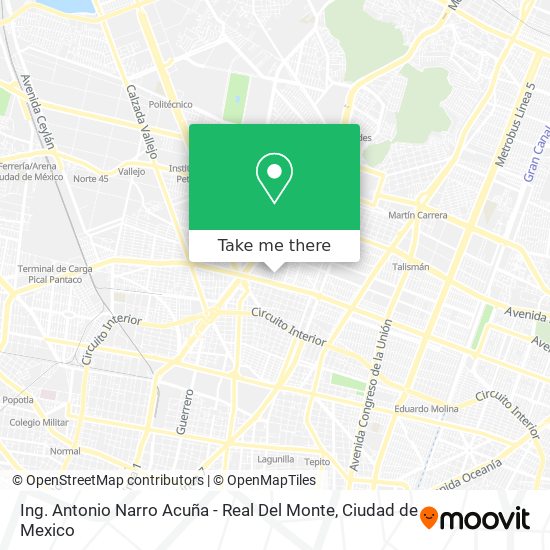 Ing. Antonio Narro Acuña - Real Del Monte map