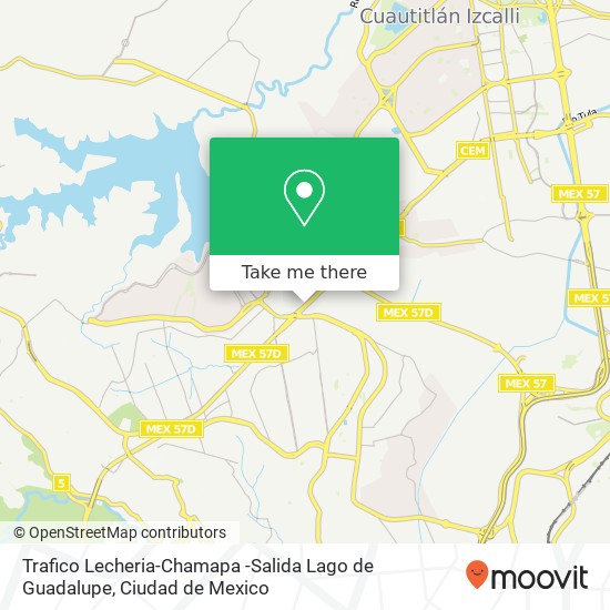 Mapa de Trafico Lecheria-Chamapa -Salida Lago de Guadalupe