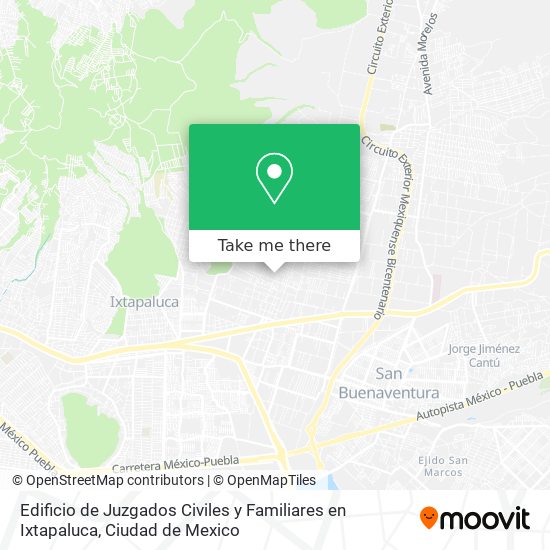 Edificio de Juzgados Civiles y Familiares en Ixtapaluca map