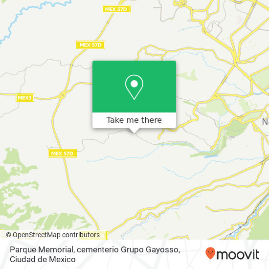 Mapa de Parque Memorial, cementerio Grupo Gayosso