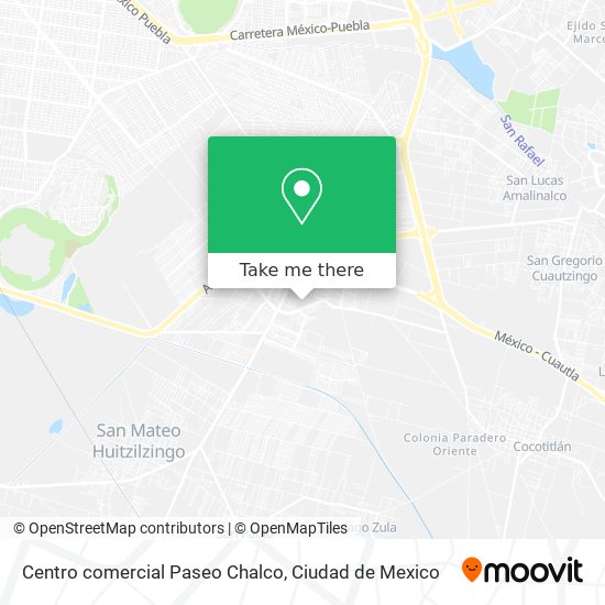 Centro comercial Paseo Chalco map