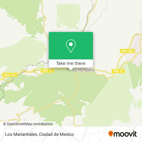 Los Manantiales map