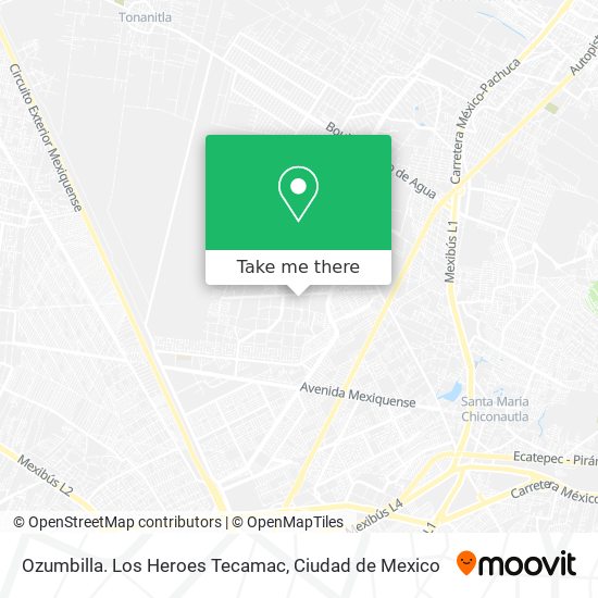 How to get to Ozumbilla. Los Heroes Tecamac in Nextlalpan by Bus?