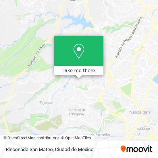 Rinconada San Mateo map