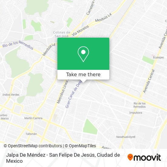 Jalpa De Méndez - San Felipe De Jesús map