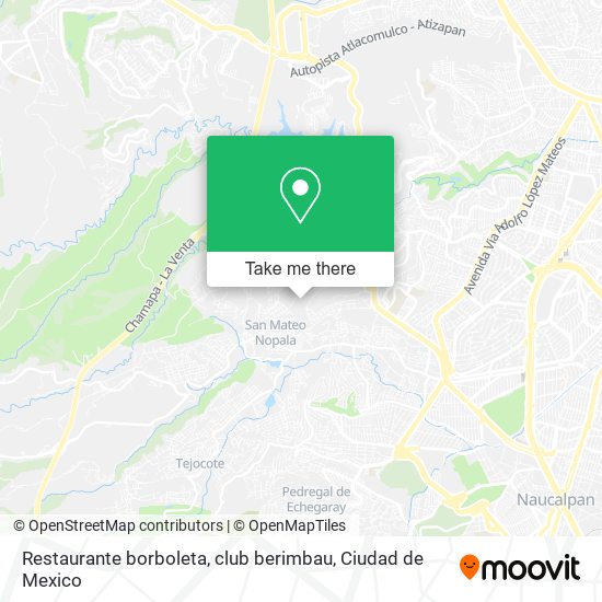 Restaurante borboleta, club berimbau map