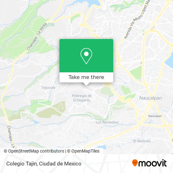 Colegio Tajin map