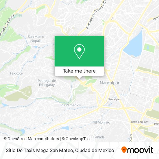 Sitio De Taxis Mega San Mateo map