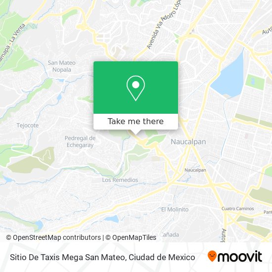 Mapa de Sitio De Taxis Mega San Mateo