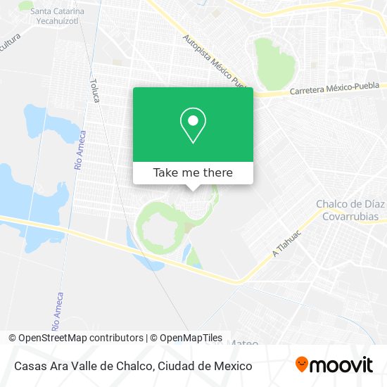 Casas Ara Valle de Chalco map